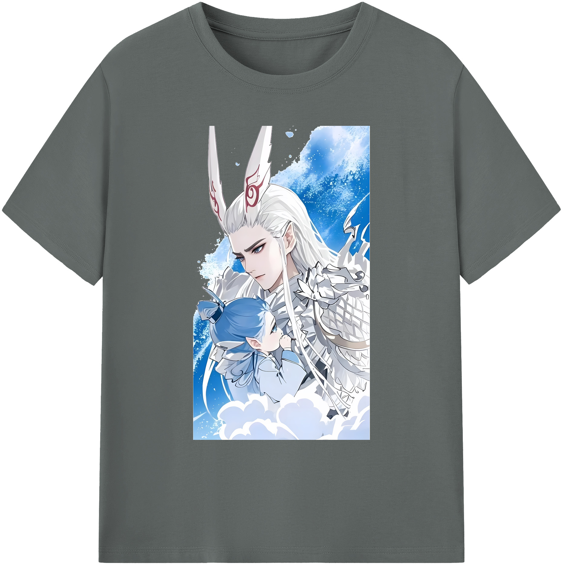 （画像用） Ne Zha 2 ナタ 魔童の大暴れ 綿100％ メンズ半袖Tシャツ｜肌触りやわらか＆通気性